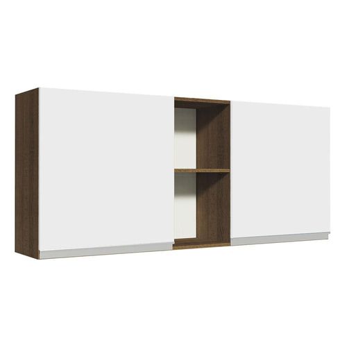 Alacena Madesa Glamy 150cm 2 Puertas y 2 Nichos Marron/Blanco