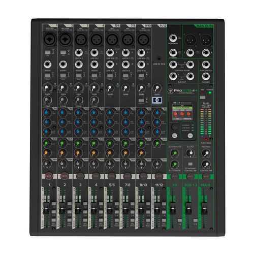 Mezcladora Análoga de 12 Canales MACKIE PROFX12V3 PLUS con Interfaz