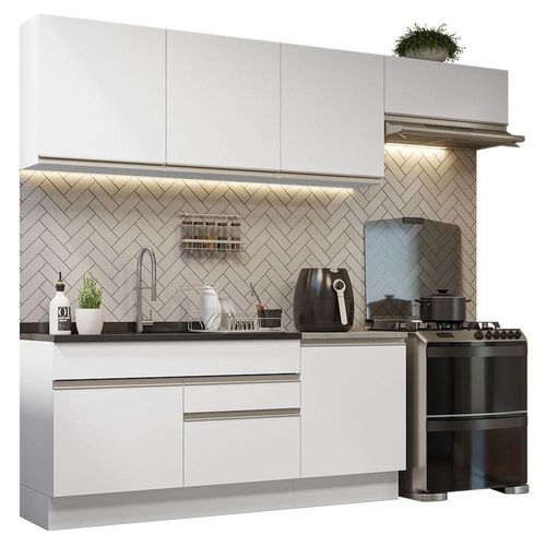 Mueble de Cocina Integral Madesa Glamy 260cm 03 Blanco