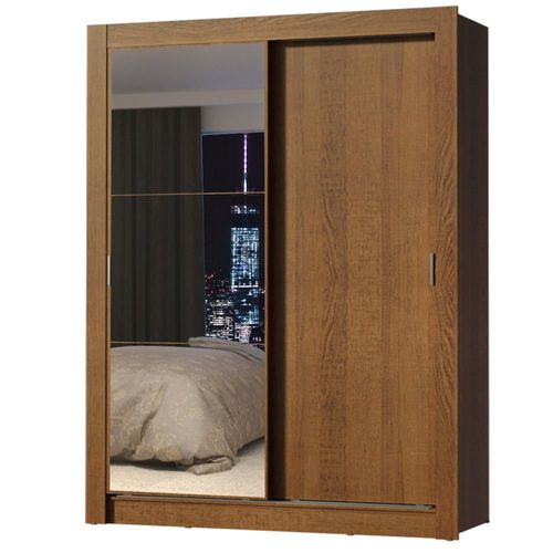 Ropero Madesa Denver 2 Puertas Corredizas con Espejo Marrón