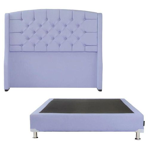 Cabecera Matrimonial Dicasa Sitka Lila + Box Dicasa Lily RGH