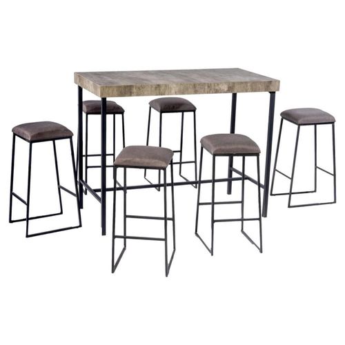 Desayunador 6 Bancos Luro - Gris