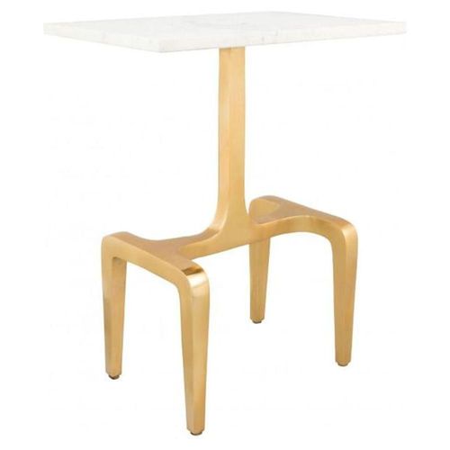 Mesa Lateral Clement Oro/Blanco