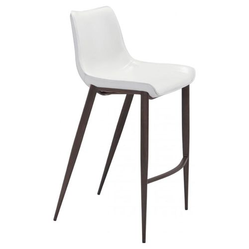 Banco para Bar Magnus Blanco/Nuez