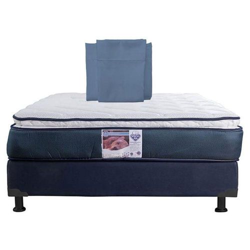 Colchón Queen Size Spring Air Mónaco + Box + Juego de sábanas RGH