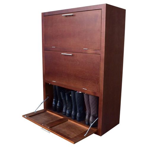 Mueble Zapatero 24 pares + Espacio Botas Nogal