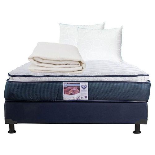 Colchón Queen Size Spring Air Mónaco + Box +Protector +2 Almohadas RGH