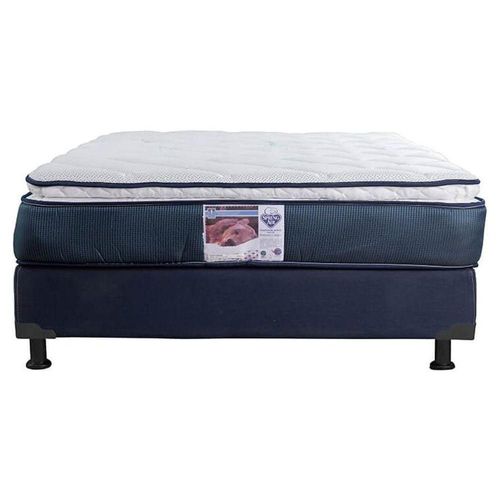 Colchón Queen Size Spring Air Mónaco + Box Dicasa Blu RGH