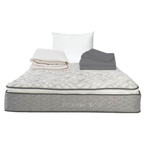 Colchón Queen Size Restonic Vail+Almohada Oso+Protector +Sábanas RGH