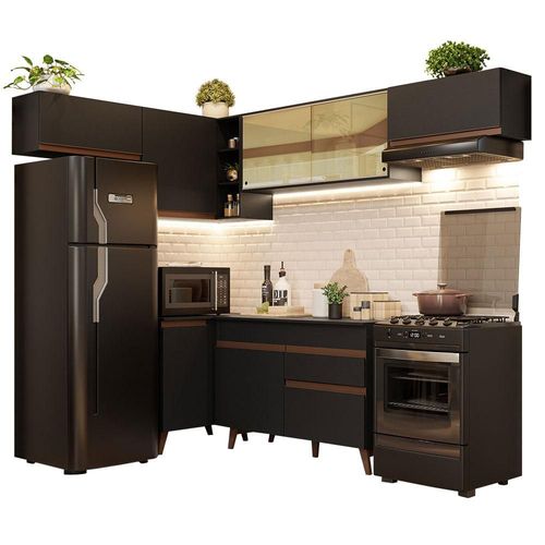 Madesa Cocina Integral Esquinero 402cm Reims Negro 04