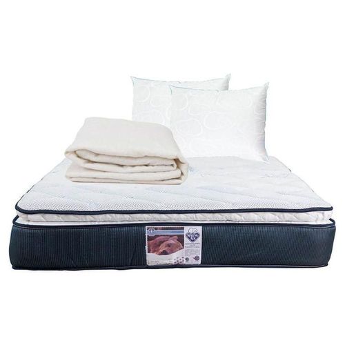 Colchón King Size Spring Air Mónaco + Protector + 2 Almohadas Osos RGH