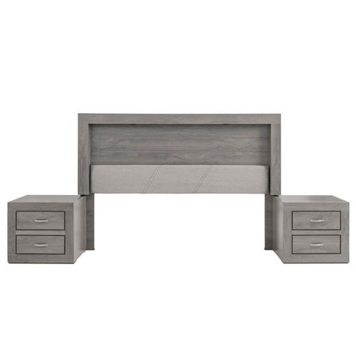 Recámara Valentina King Size 3 piezas Gris