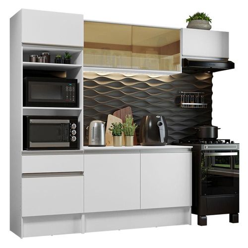 Armario de Cocina Completo Madesa 240cm Diamante 02 Blanco