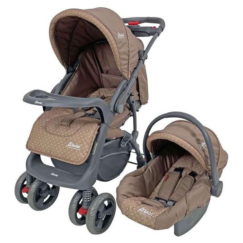 Carriola para Bebé de Viaje Autoasiento,Reversible,Reclinable Marrón