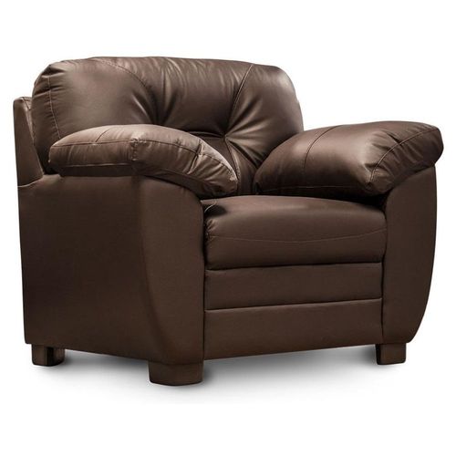 Sillón Individual de Piel Genuina Derby Chocolate