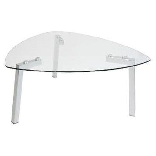 Mesa  De Centro Trio - Cristal Templado Y Acero Inoxidable