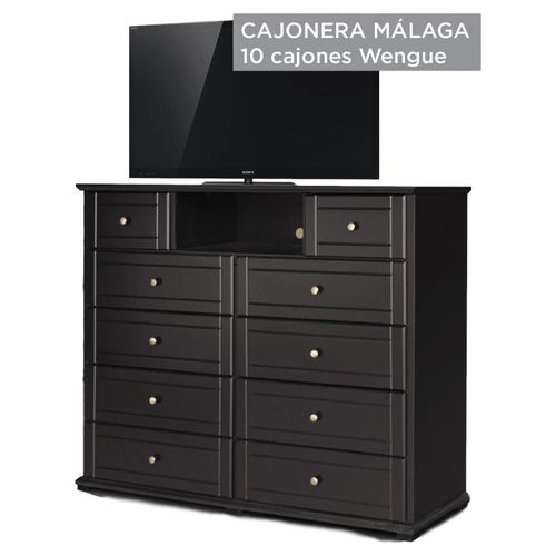 Cajonera Modelo Malaga 10 Cajones - Chocolate