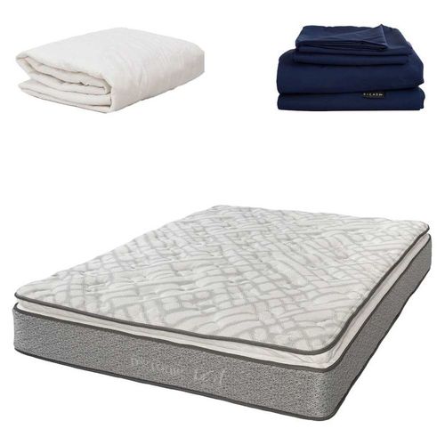 Colchón Matrimonial Restonic Vail + Sábanas Softy + Protector CZD