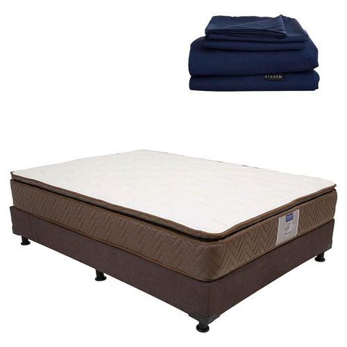 Colchón Individual Restonic Nautilus + Box + Sábanas Softy CZD