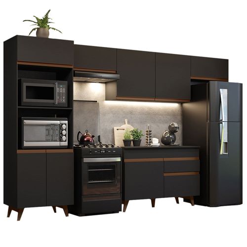 Cocina Integral 330 cm Reims Negro Madesa 01