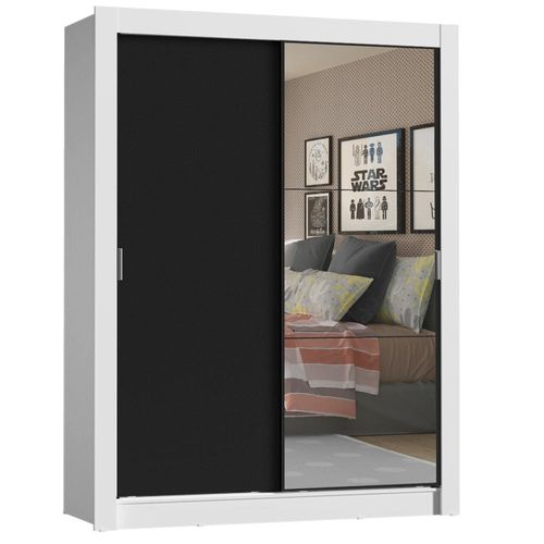 Ropero Madesa Denver 2 Puertas Corredizas con Espejo BN