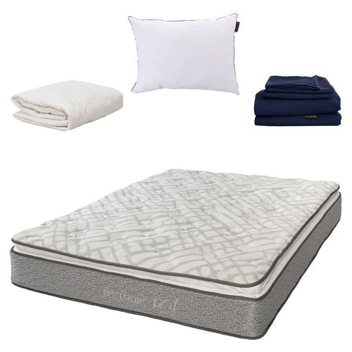 Colchón King Size Restonic Vail + Almohada O + Sábana S +Protector CZD
