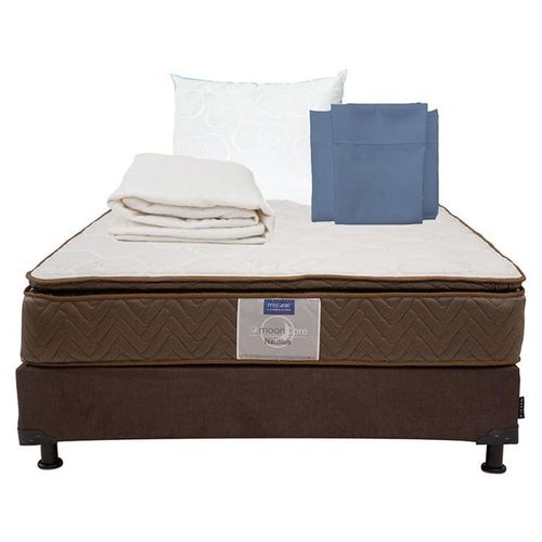 Colchón Individual Nautilus + Box + Almohada + Protector + Sábanas RGH