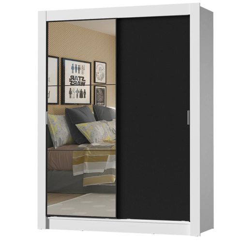 Ropero Madesa Dallas Plus 2 Puertas con Espejo NB