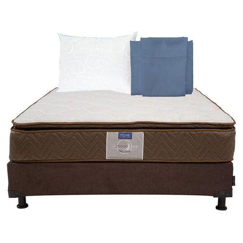 Colchón Matrimonial Restonic Nautilus + Box + Almohada + Sábanas RGH