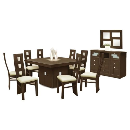 Antecomedor Parma 8 Sillas - Chocolate