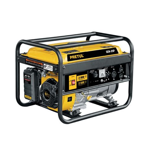 Generador portátil Pretul 2.8 kW motor a gasolina GEN25P amarillo