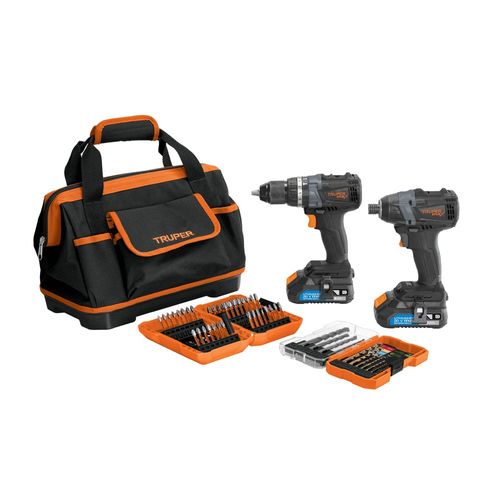 Rotomartillo y destornillador inalámbrico TRUPER 20V 102235 negro