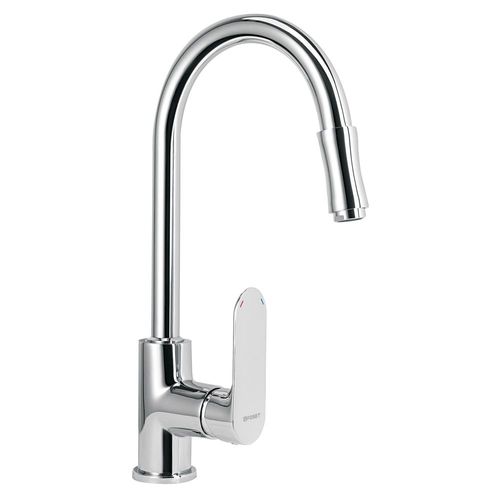 Mezcladora cromo FOSET nariz retráctil para fregadero RIM82 plateado