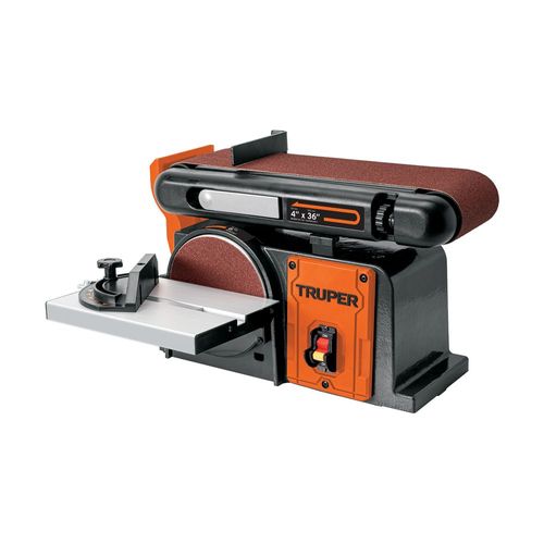 Lijadora de banda y disco 4 x 6 TRUPER 1.2 HP 375 W PUL4X6T naranja