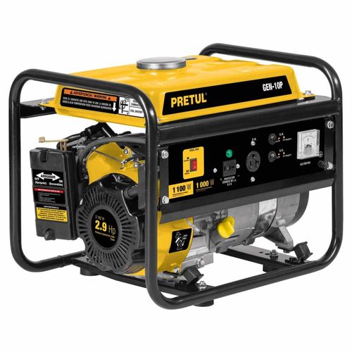 Generador eléctrico con motor a gasolina, 1.1 kW, Pretul GEN-10P