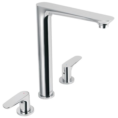 Mezcladora cromo FOSET cuello alto para fregadero RIM81 plateado