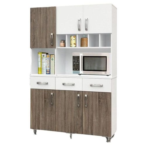 Alacena Modelo Roma - Blanco Con Gris