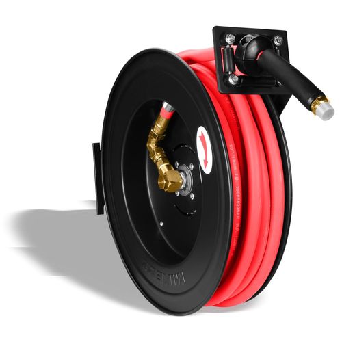 Carrete de acero con manguera 1/2 Sistema retráctil