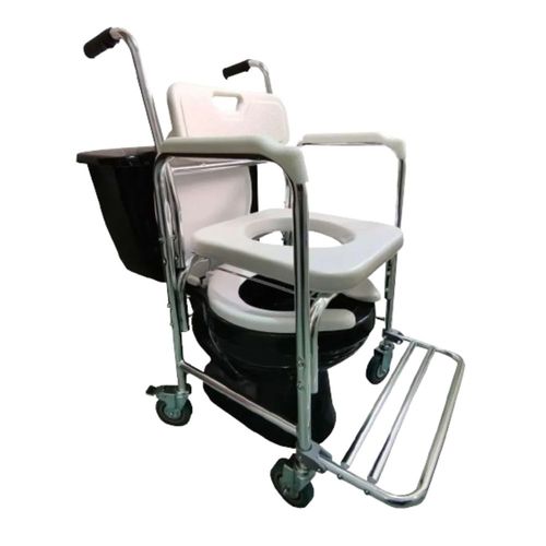 Silla Comodo Ducha Aumento WC 3 En 1 de Aluminio con Ruedas Eko