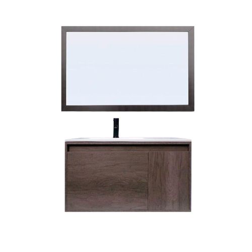 Gabinete De Baño STANISS Con Espejo Decorativo Minimalista