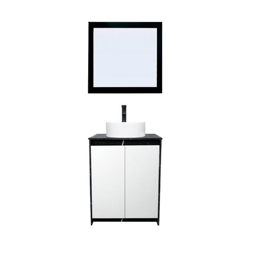 Gabinete De Baño Con Lavabo VARENNA Y Espejo Decorativo