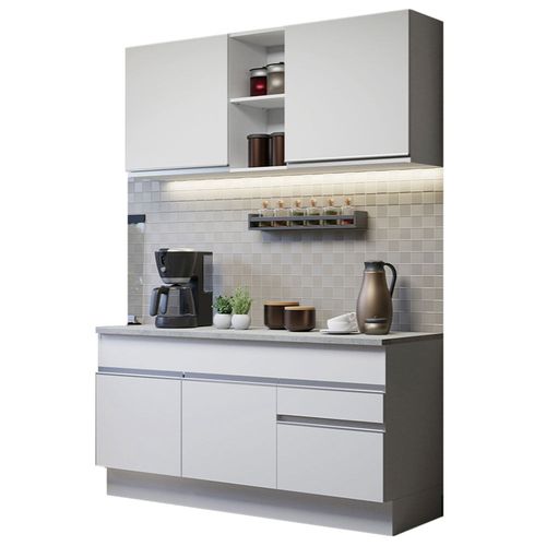 Armario de Cocina Compacta 150cm Glamy Madesa 01 Blanco