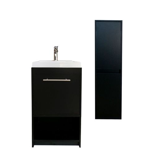 Gabinete Con Lavamanos y Monomando + Gabinete Organizador Seine