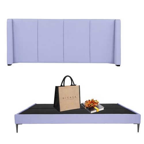 Cabecera King Size Dicasa Milan Lila + Base cama Slim CZD