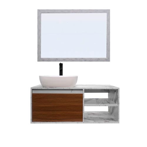 Gabinete De Baño MARBELLA Con Espejo Decorativo