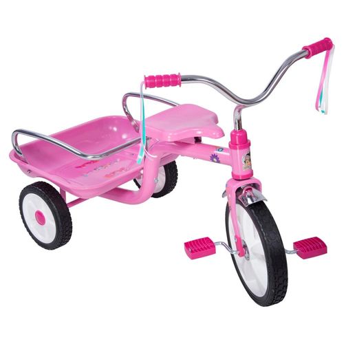 Triciclo Infantil Apache Acero y Barandal Rodada 14 Rosa