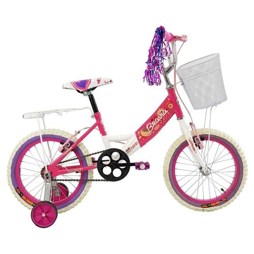 Bicicleta Black Panther Bravia R16 Con Ruedas Entrenadoras Fucsia