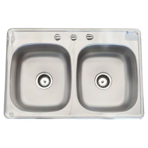 Fregadero Cocina Empotrar 2 Tinas 84x56x18 Eb C110