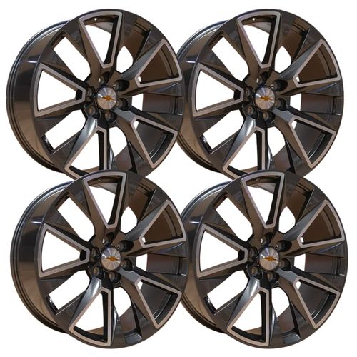 4 RINES 24 6X139.7 MACHINE GUNMMETAL Chevrolet Silverado 1500,GMC Sierra 1500
