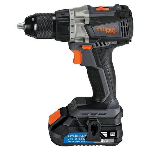Taladro inalámbrico 1/2\, 20V, sin carbones, Truper MAX MAX-20T